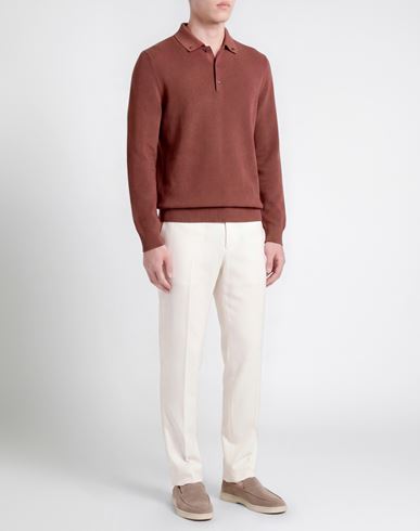 Man Sweater Antique rose Size M Silk, Cotton