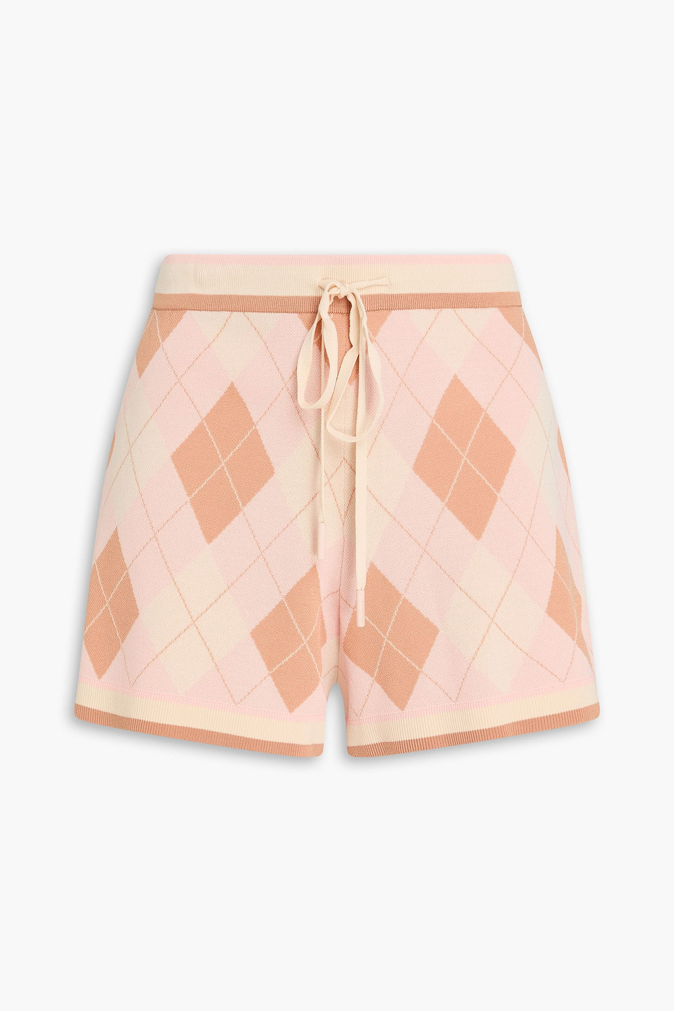 Argyle knitted shorts