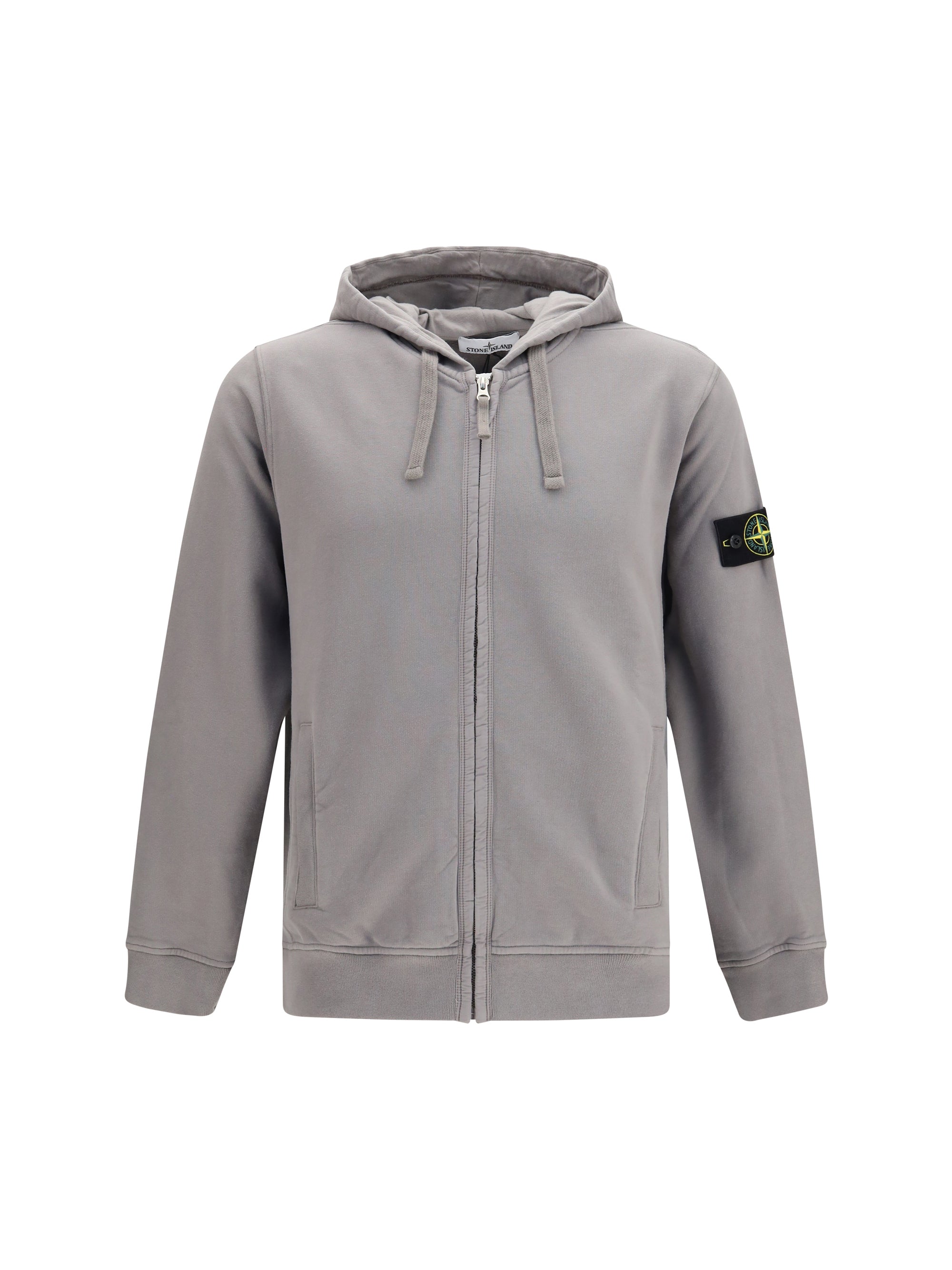 Cotton Zip Hoodie Sweatshirt — Gray