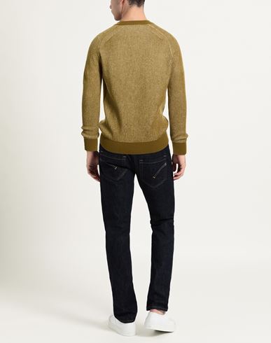 Man Sweater Military green Size 42 Wool
