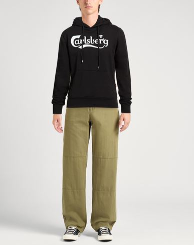 Man Sweatshirt Black Size M Cotton