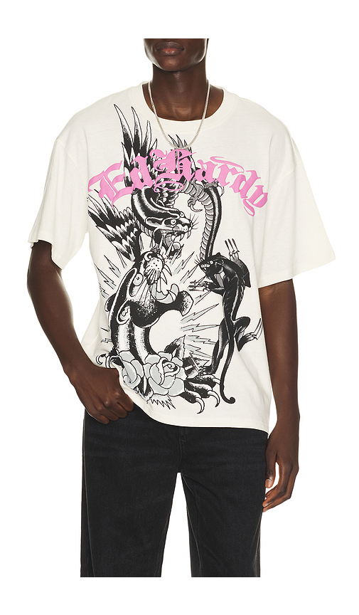 Ed Hardy Panthers Boxy Tee in Cream. S. Also in M, L, XL/1X