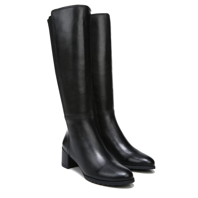 Women's Brent Weatherproof Wide Calf Knee High Boots (Black Leather)