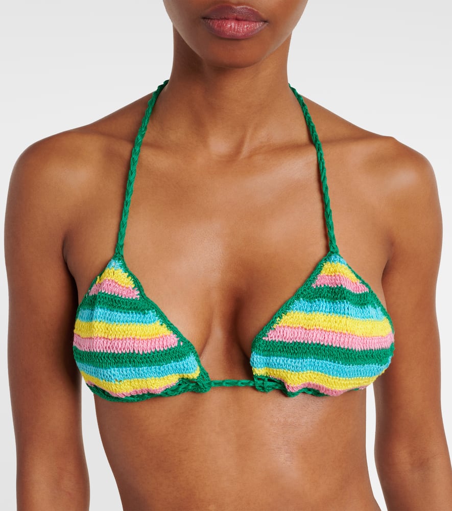 Gabrielle crochet cotton bikini top
