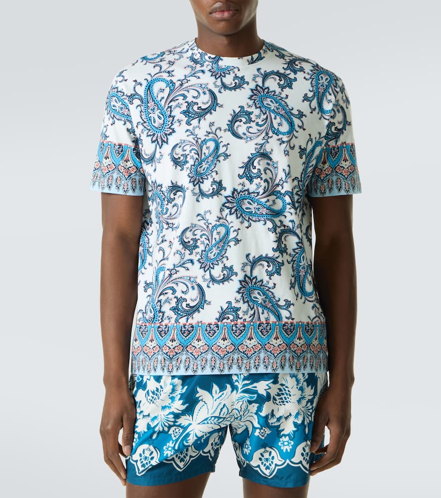 Paisley cotton T-shirt