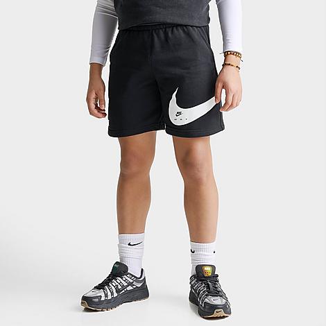 Big Kids Sportswear Swoosh Club French Terry Shorts in Black/White