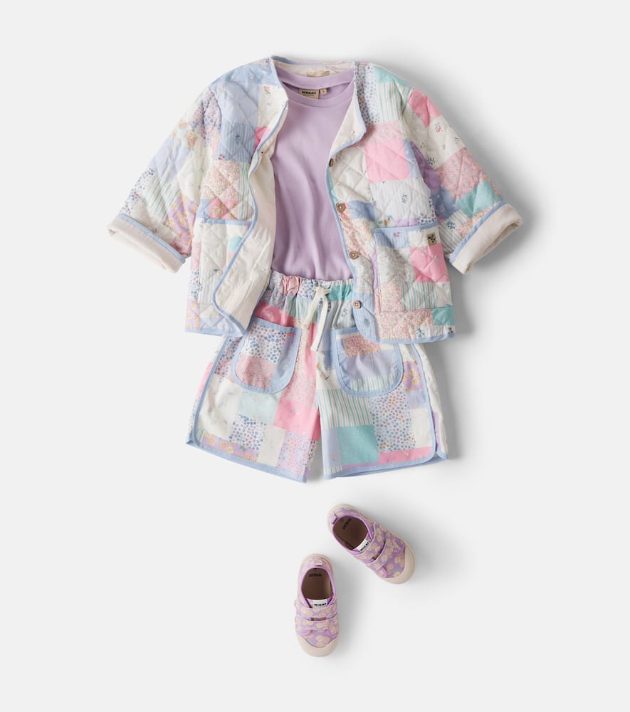 Carrie patchwork cotton shorts