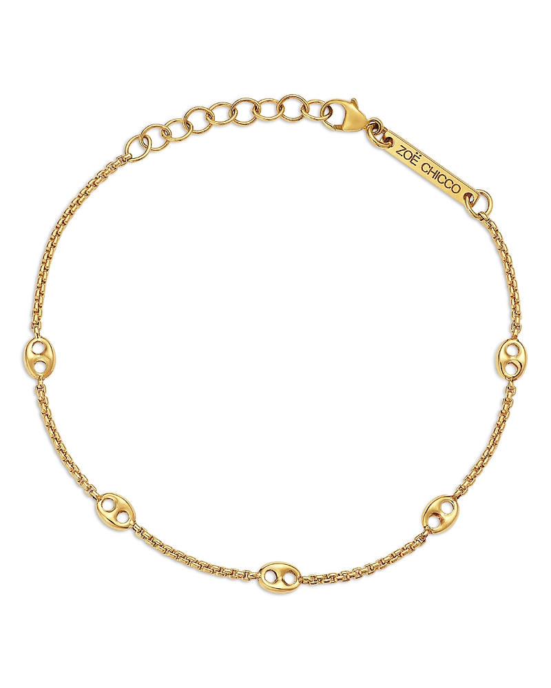 14K Yellow Gold Heavy Metal Mariner & Box Link Chain Bracelet