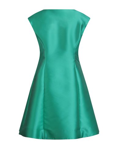 Woman Mini dress Green Size 8 Polyester, Silk