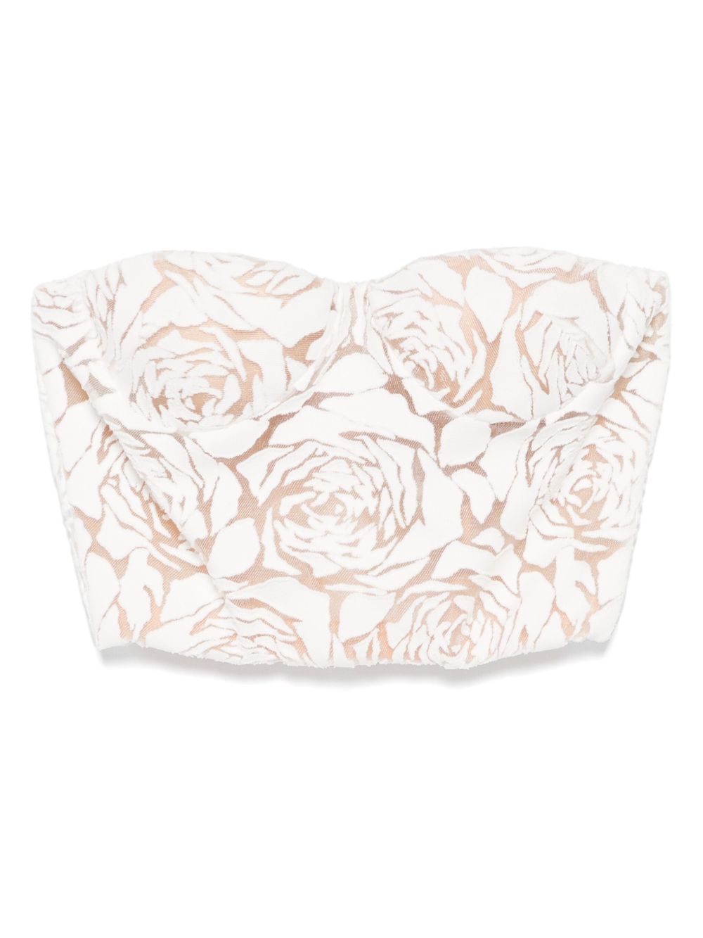 Ermanno Scervino floral-motif crop top - White