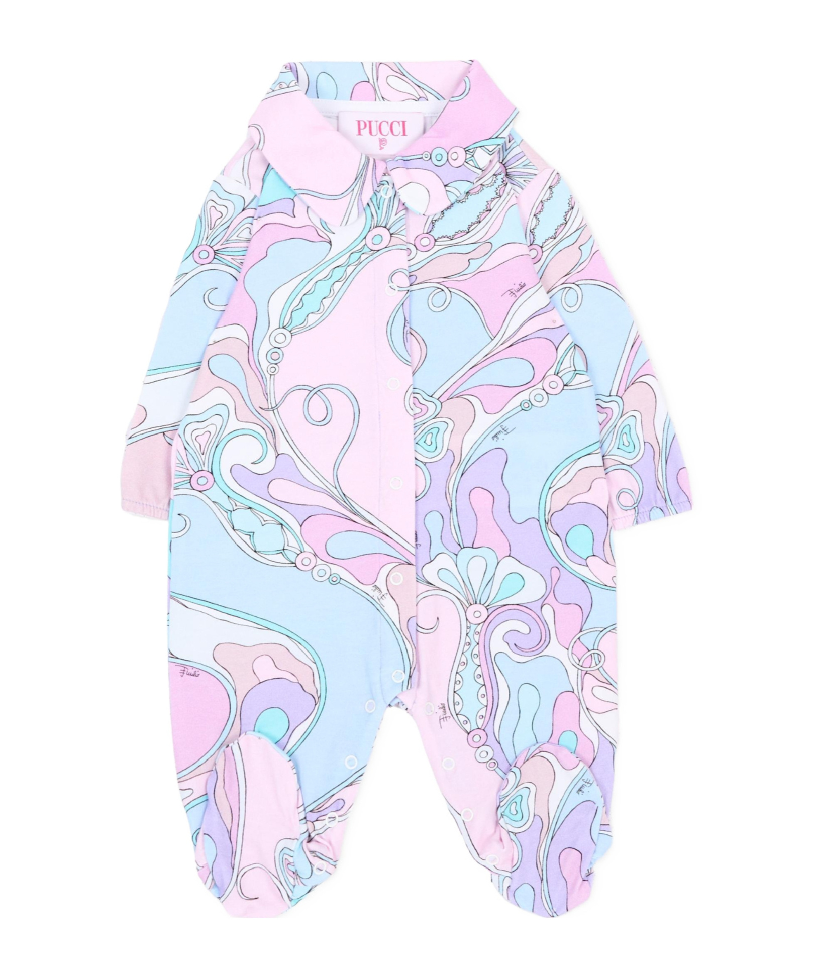 Two-piece set: all-over print bodysuit and sleep bag