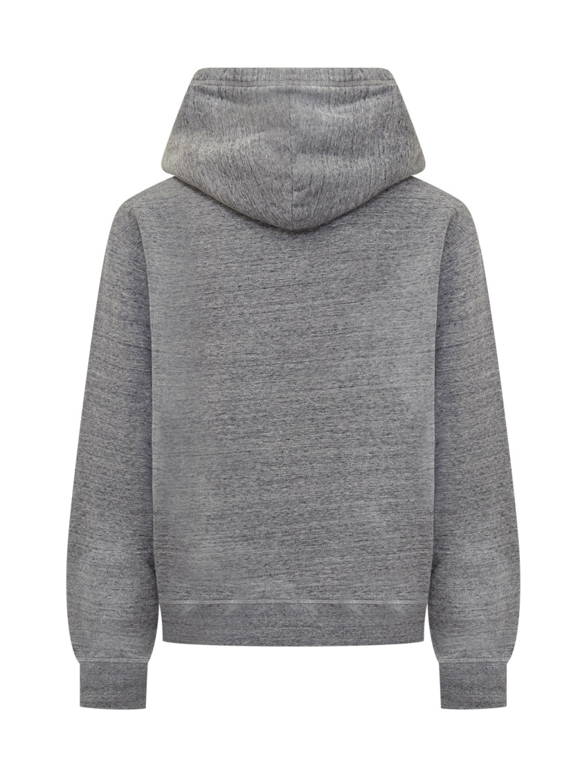 Grey Graphic Hood Sweatshirt