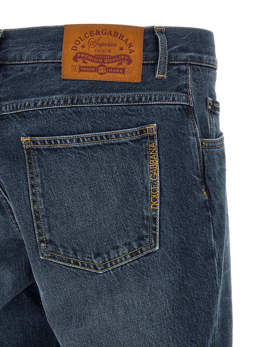 Dolce&Gabbana - trousers faded effect five pocket design belt loop