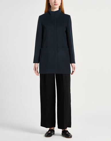 Icons Woman Coat Navy Size 14 Wool, Polyamide, Cashmere