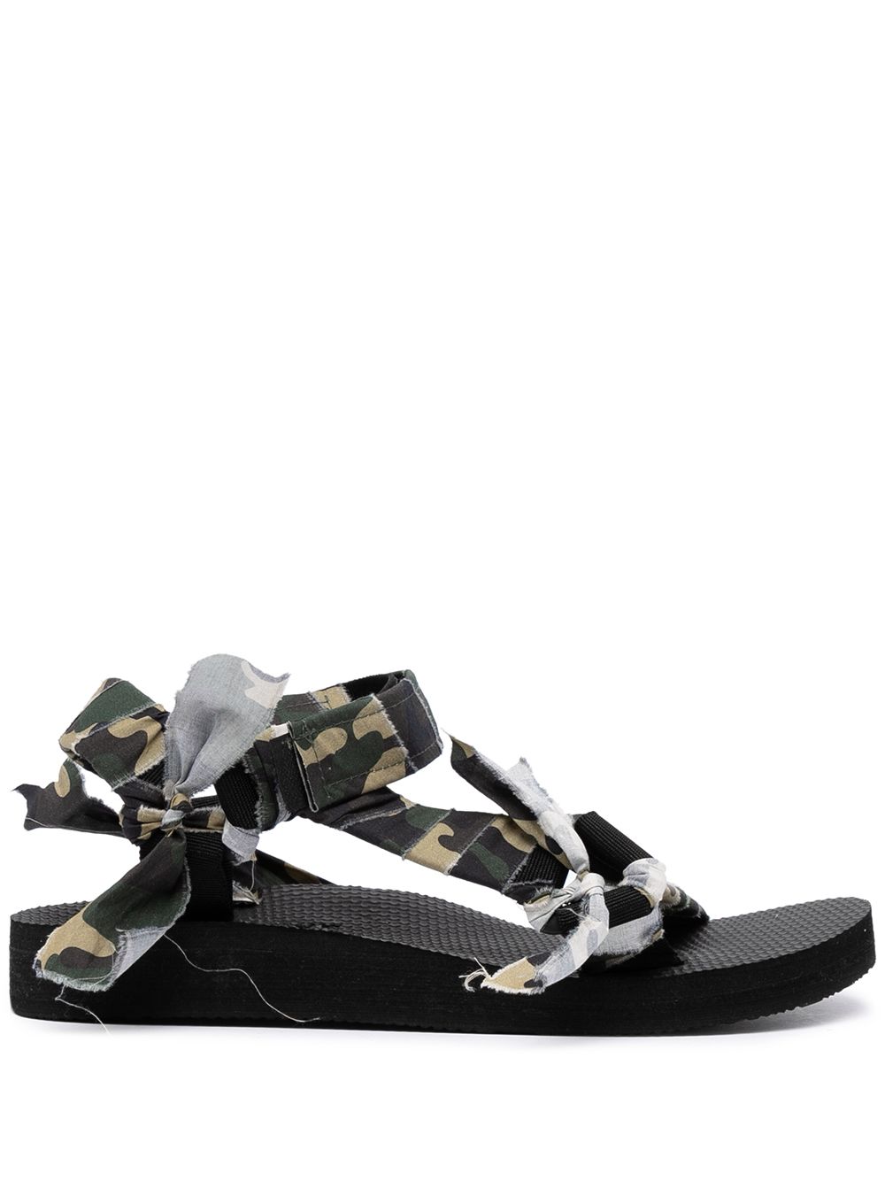 Trekky camouflage-print sandals - Green
