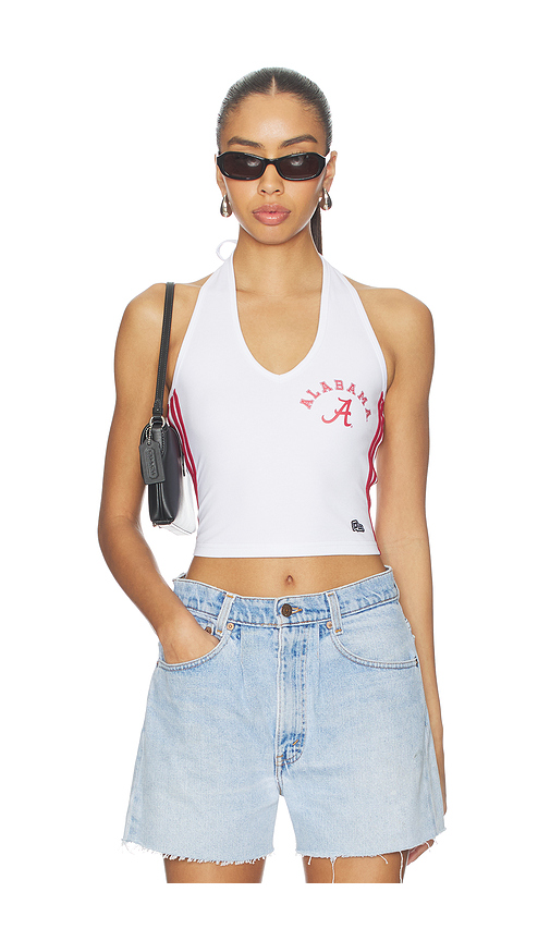 Hype and Vice University Of Alabama The Cheer Halter Top in White. - L also in M, S