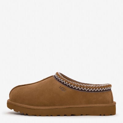 Tasman Beige Mules With Embossed Logo In Suede Woman