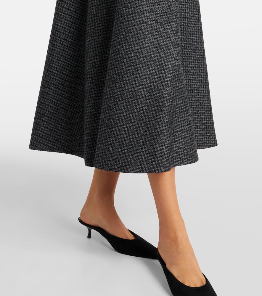 Jody houndstooth wool-blend midi dress
