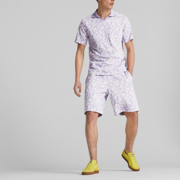 X Spongebob Printed Polo Shirt 'Purple'