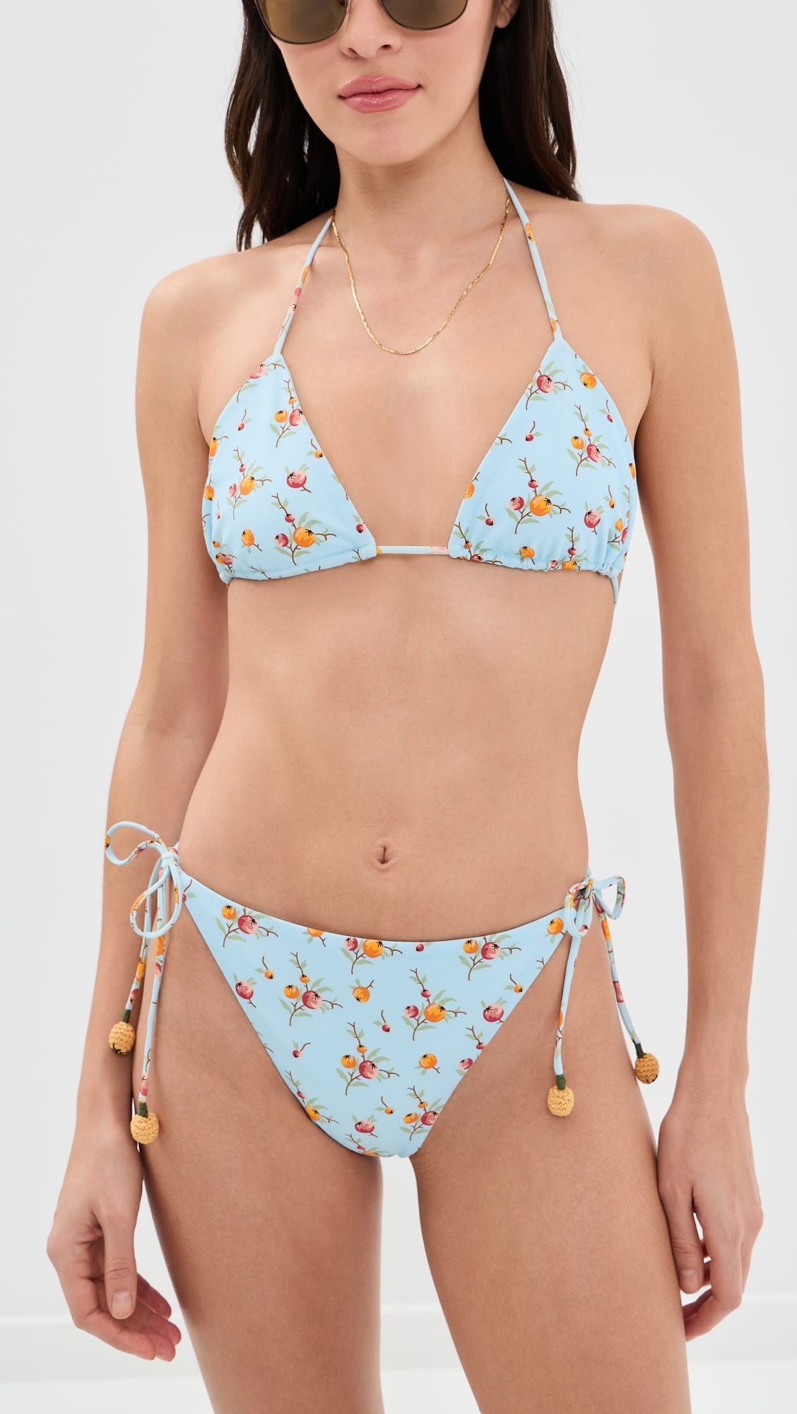 Freya Embroidered Tied Bikini Bottoms Multi