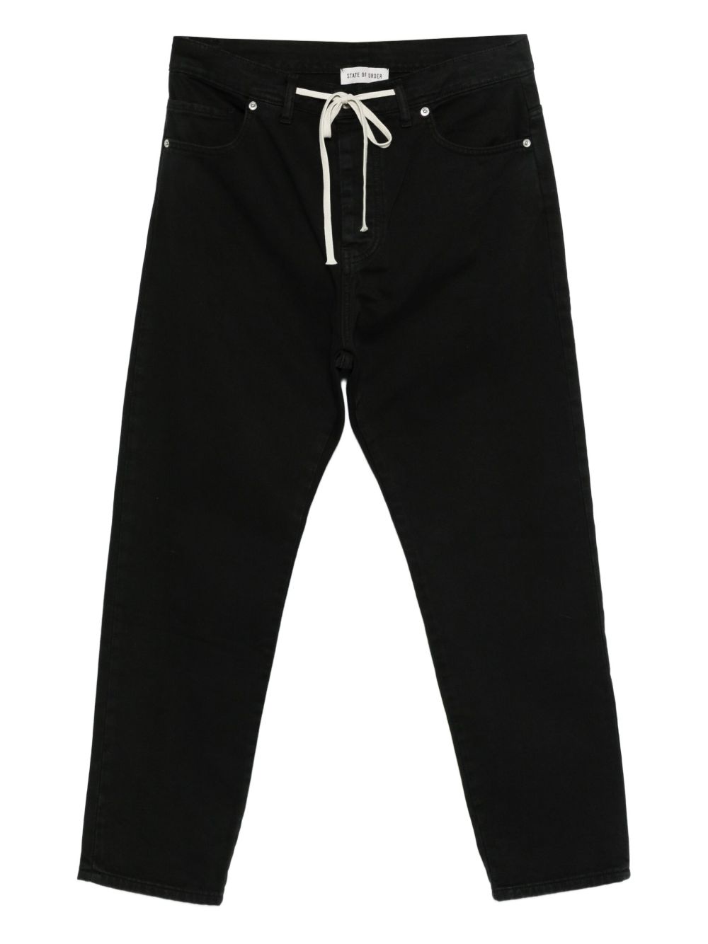 Drawstring jeans - Black