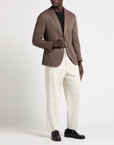 Man Blazer Sand Size 42 Cotton, Elastane