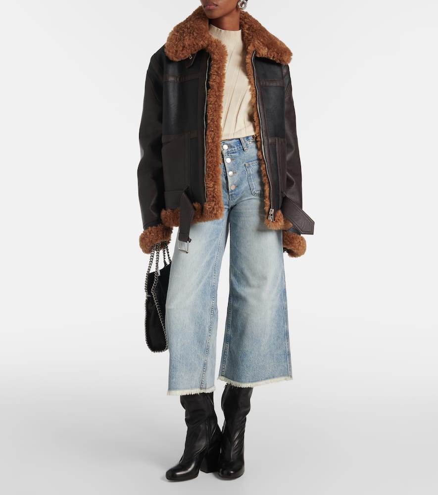 High-rise cropped flared jeans