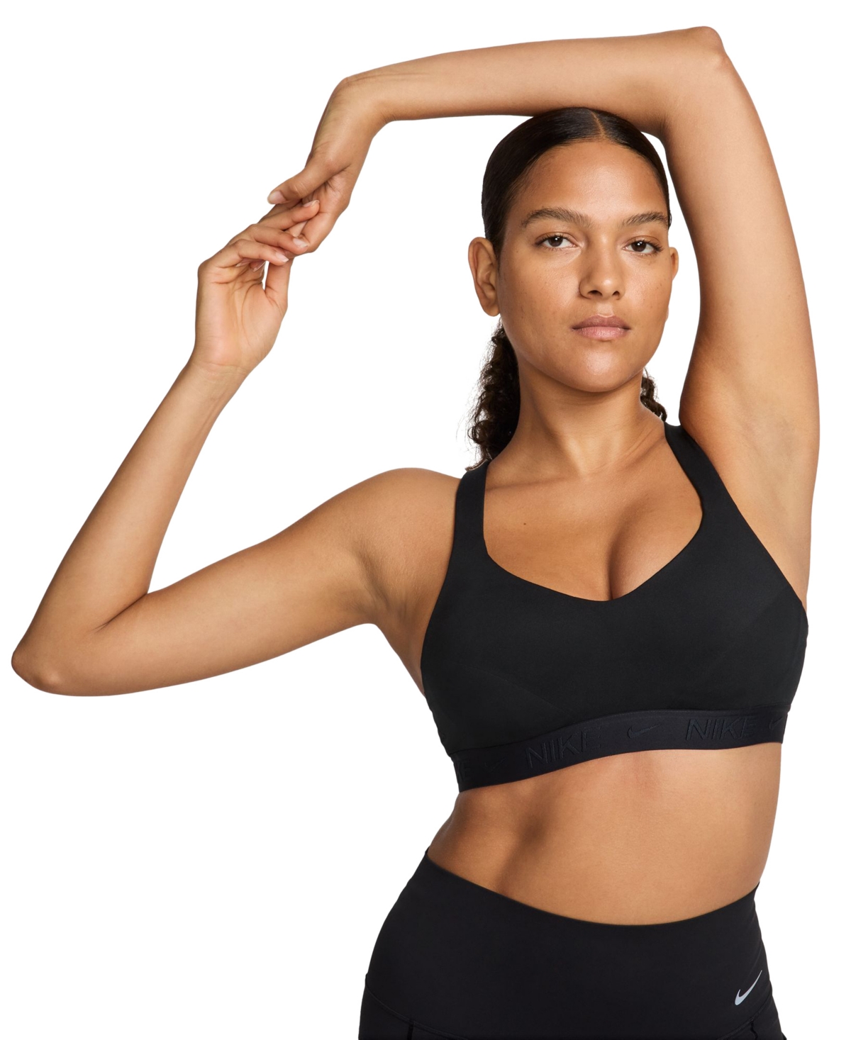 Women's Indy High Support Padded Adjustable Sports Bra - Black/black/black