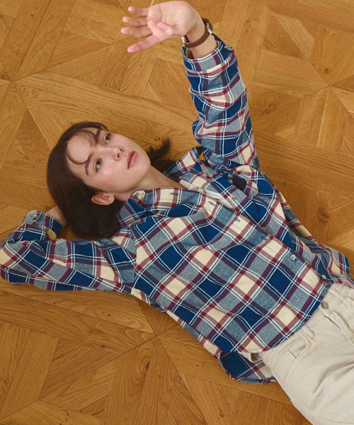 Cozy plaid check shirt_2 Colors