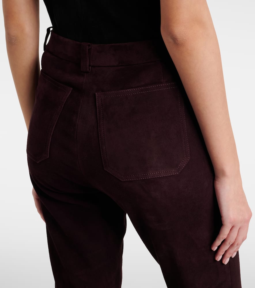 Laurent suede flared pants