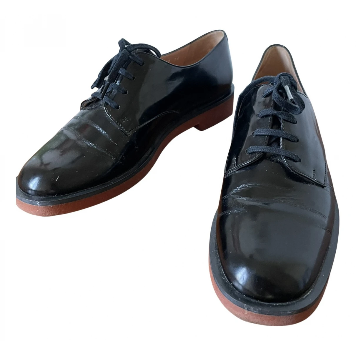 Lace ups Patent leather for Female 37 EU