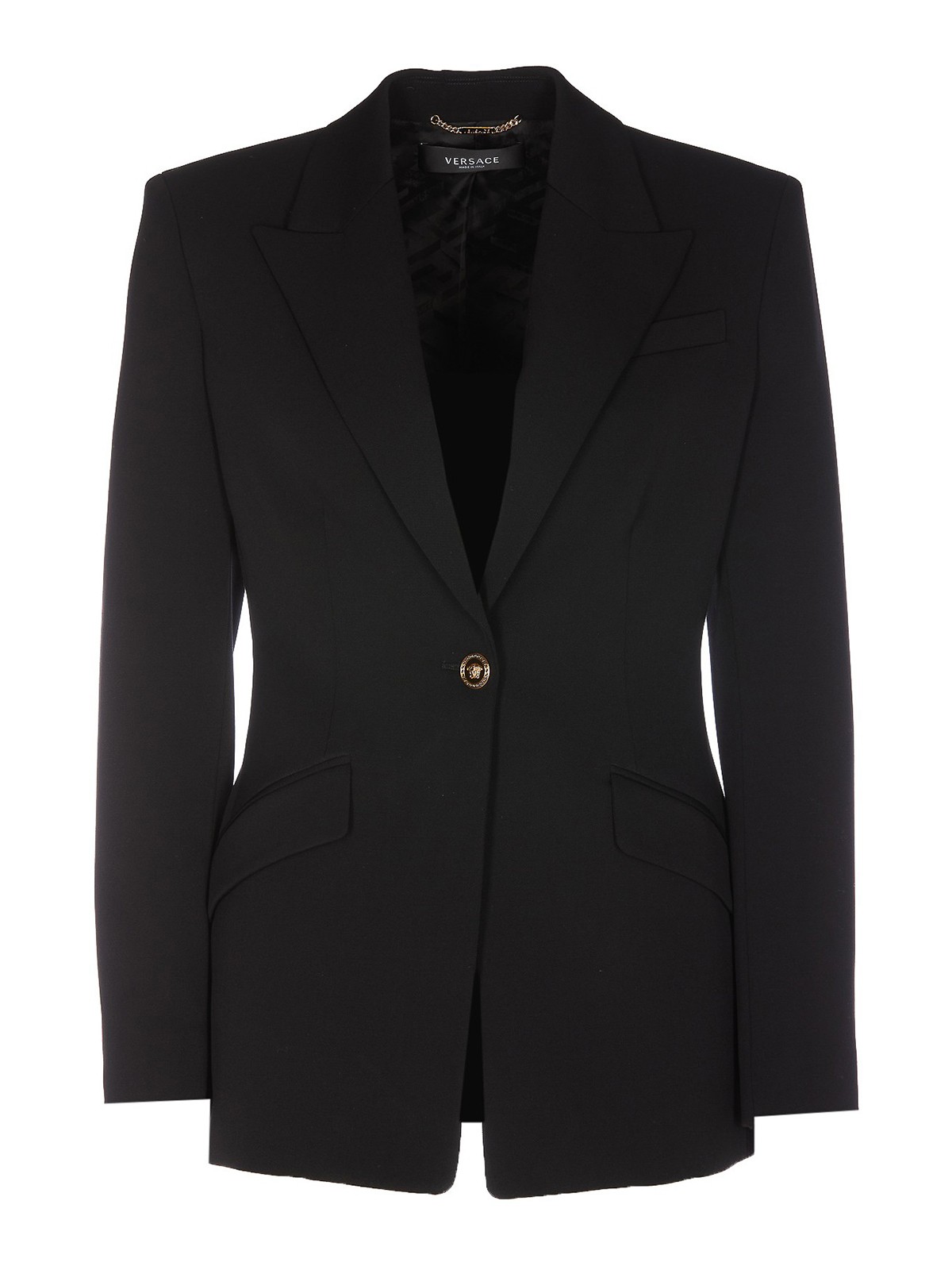 Single breasted jacket with reverse detail