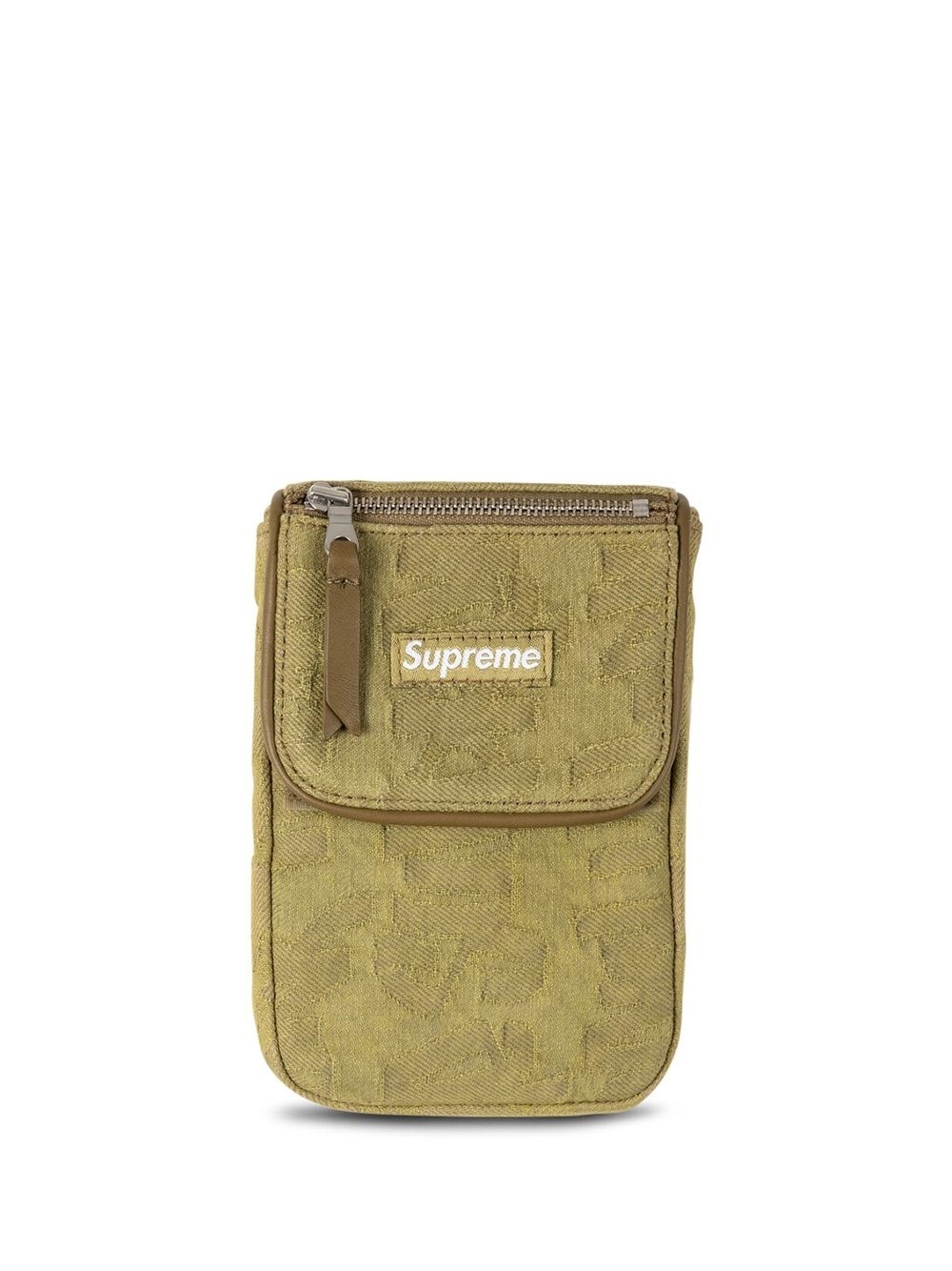 Box-logo neck pouch - Green