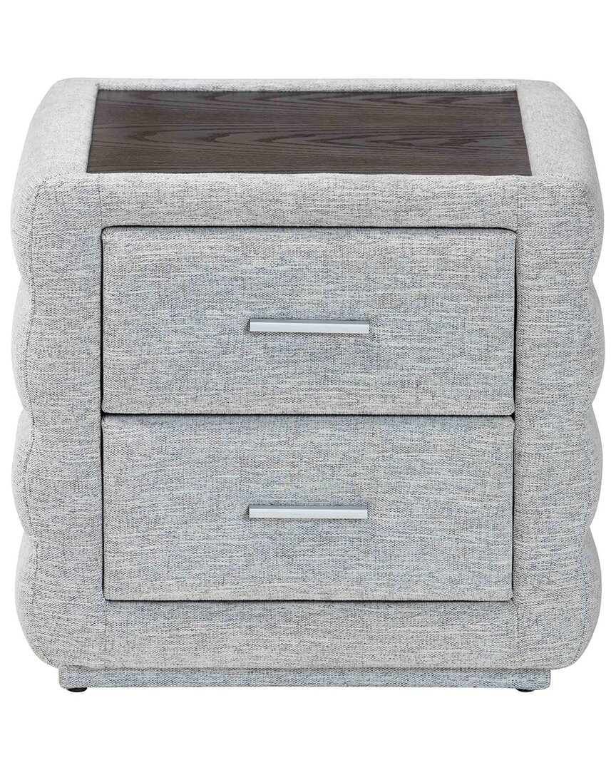 Cadmus Modern Channel-Tufted 2-Drawer Nightstand