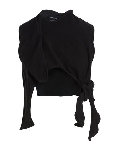 Woman Top Black Size L Organic cotton, Elastane