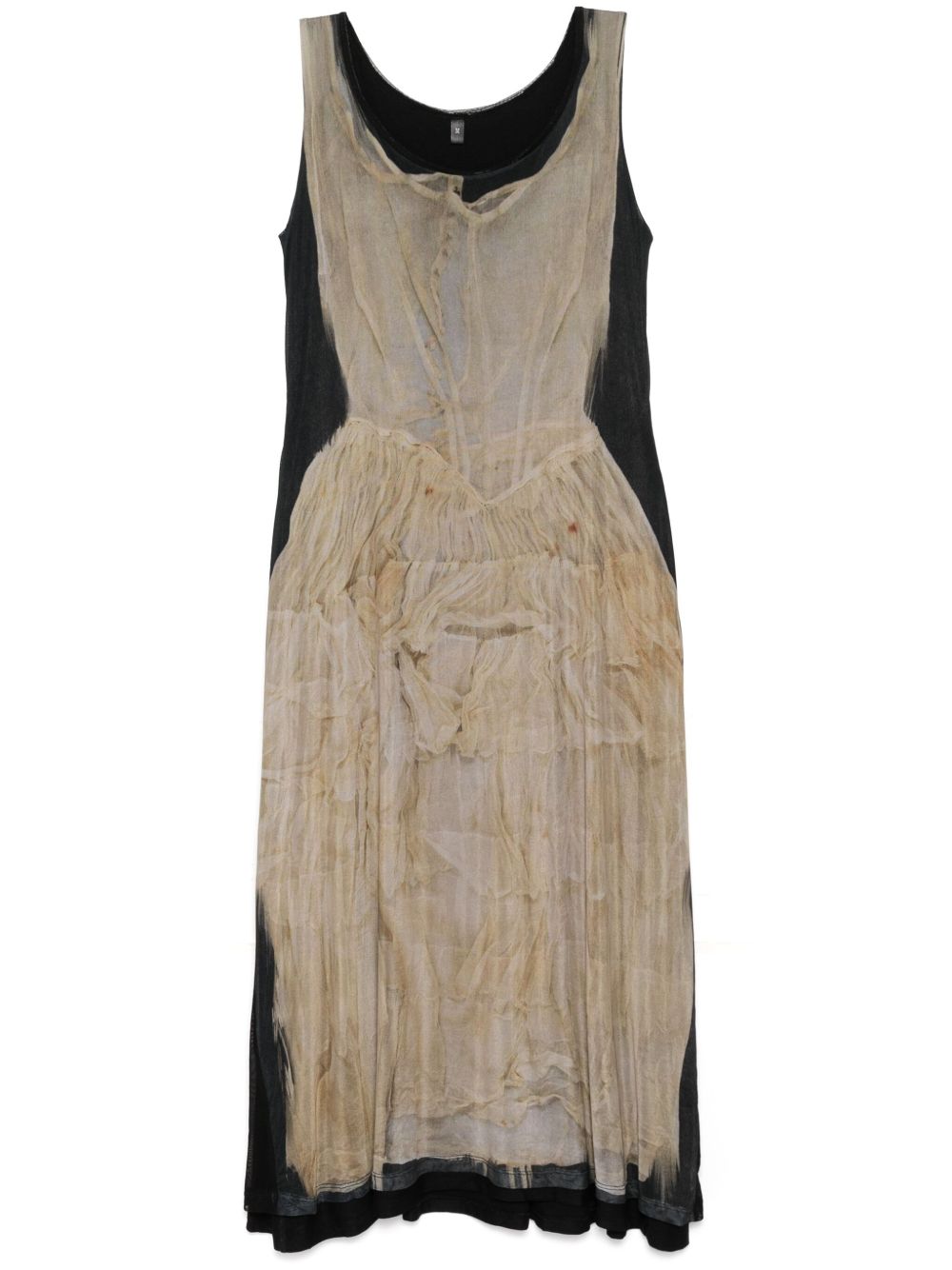 Graphic-print dress - Black