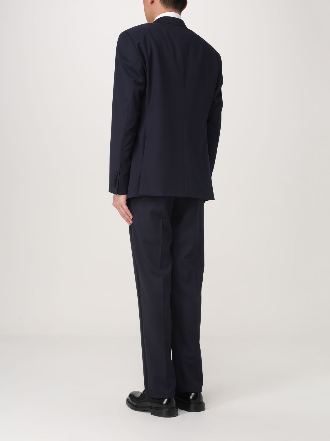 Single-breasted virgin wool suit - Black