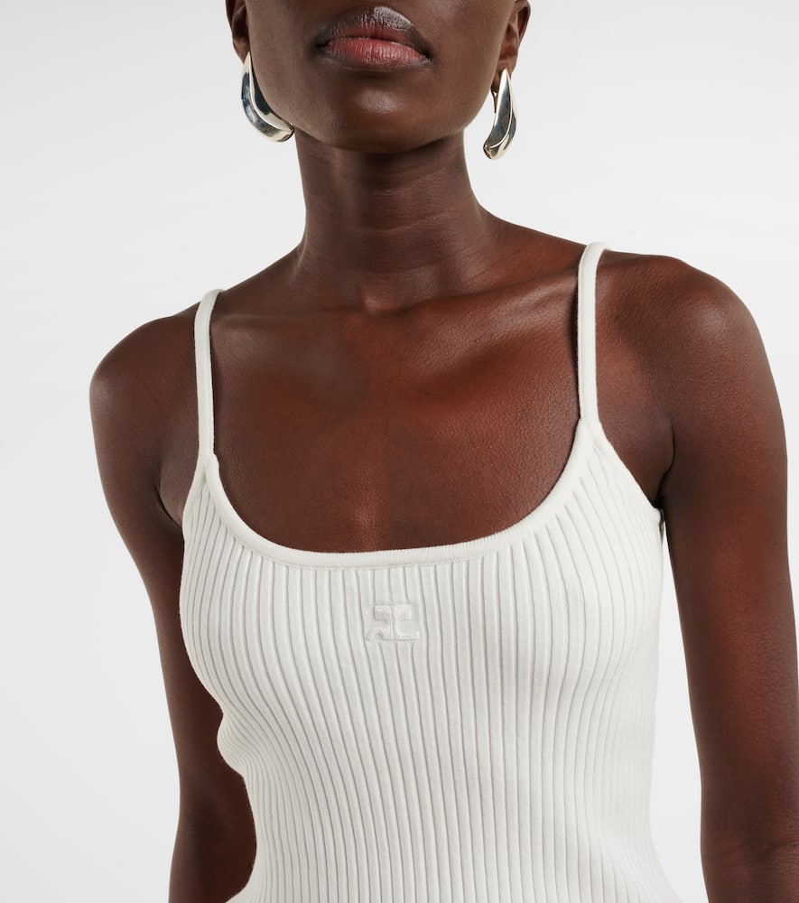 Courrèges Reedition ribbed-knit top