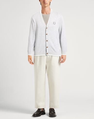 Maison Kitsuné Man Cardigan Light grey Size L Cotton