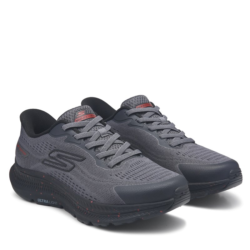 Men's Slip-Ins Go Run Consistent 2.0 Sneakers (Grey/Black/Red)