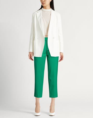 Woman Pants Green Size 4 Virgin Wool, Elastane
