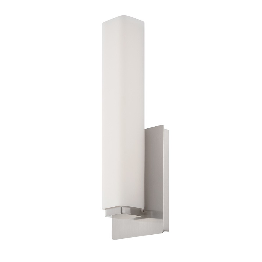 Brushed Nickel LED Wall & Bathroom Vanity Light from the Vogue Collection