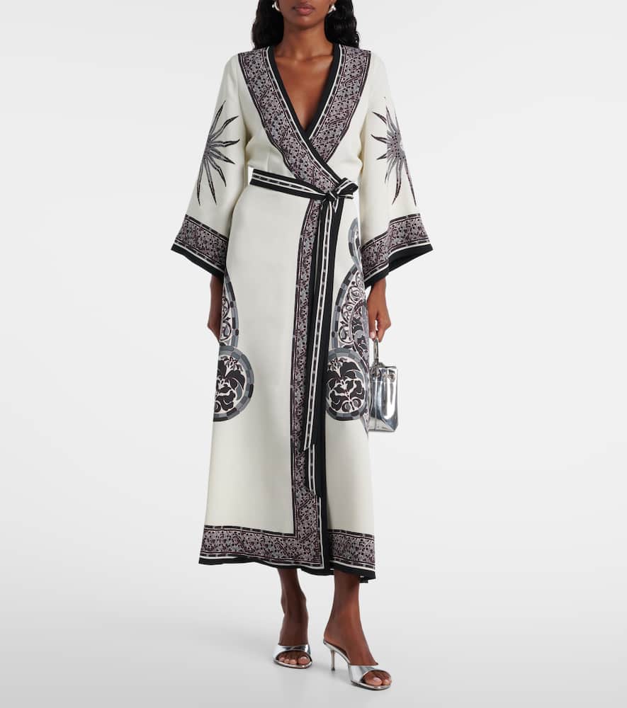 Printed wrap dress