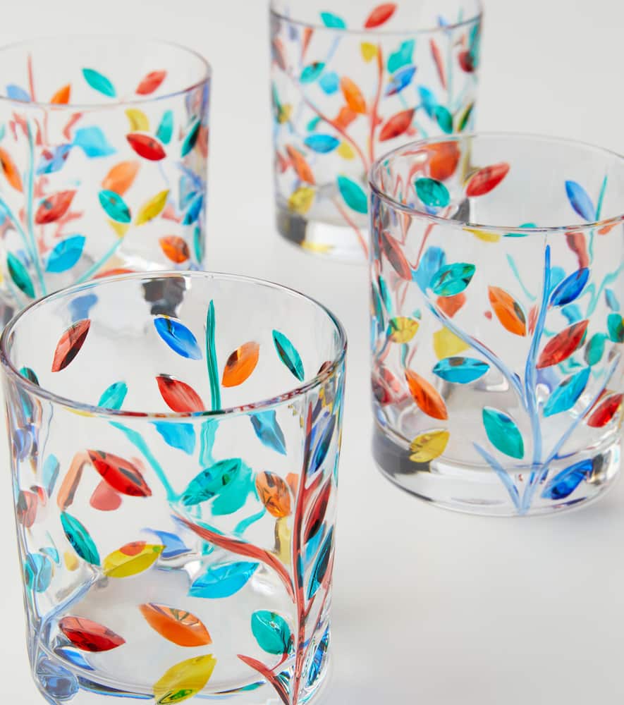 Les-Ottomans Floral set of 4 tumblers