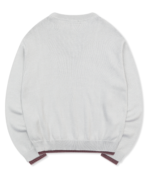 XTK180 Stripe Layered V-Neck Pullover Knit