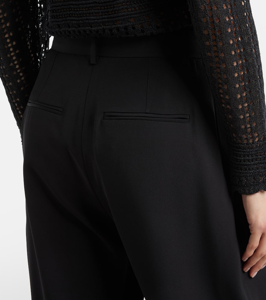 Janice high-rise crêpe wide-leg pants
