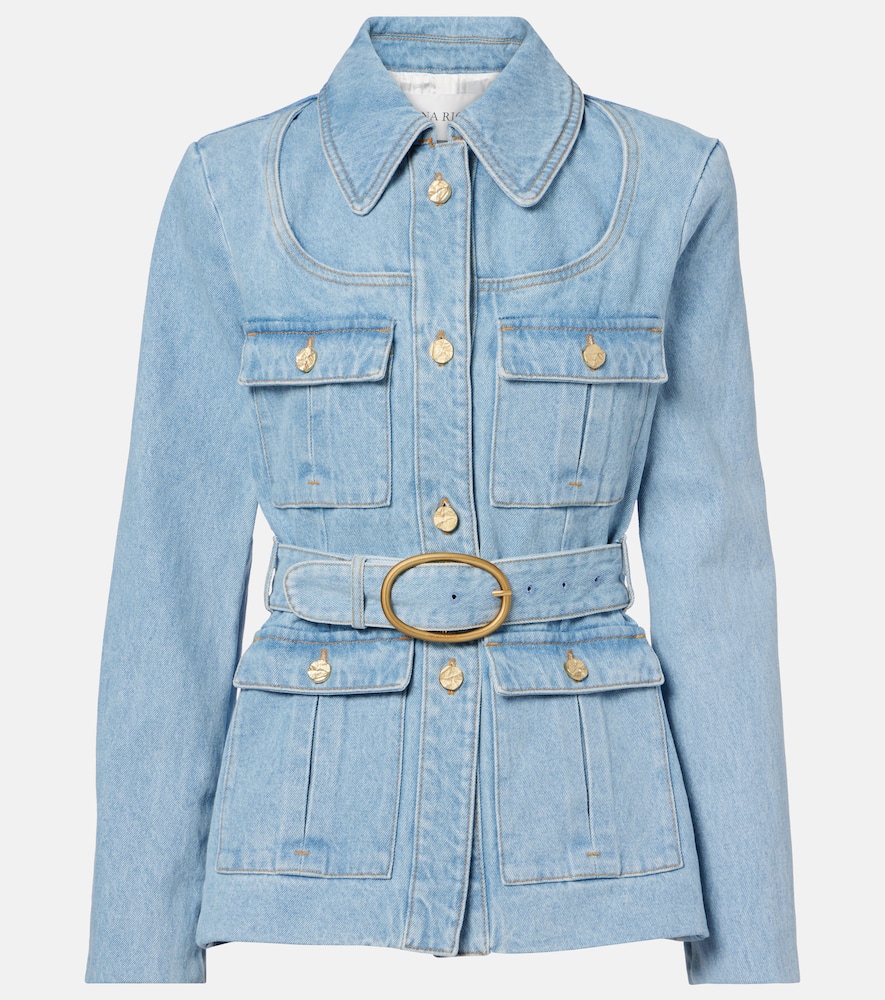 Belted denim jacket