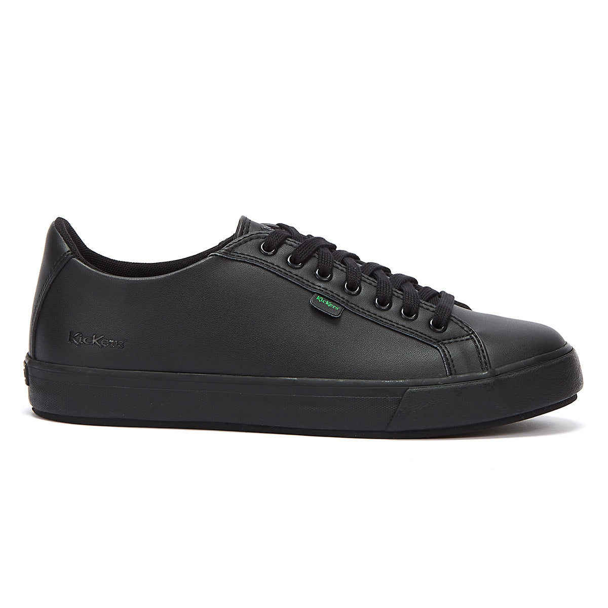 Kickers Tovni Lacer Youth Black Leather Trainer