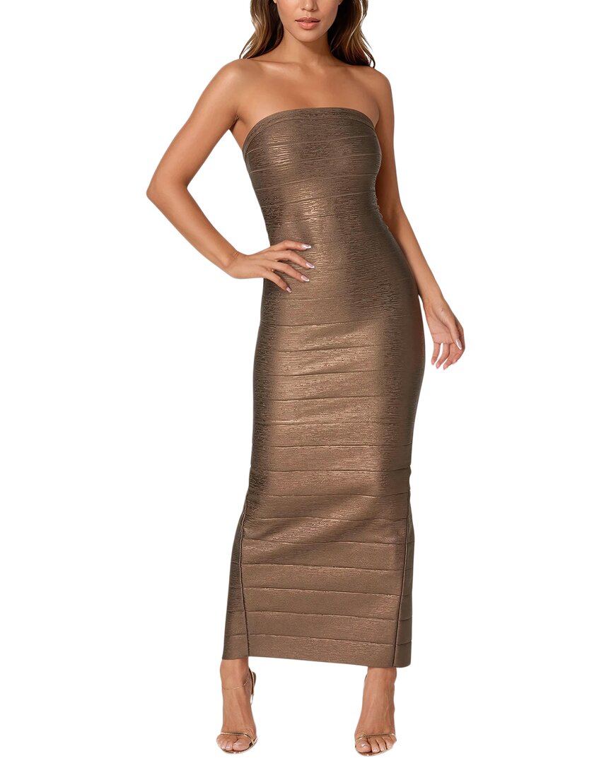 Bandage Foil Midi Dress