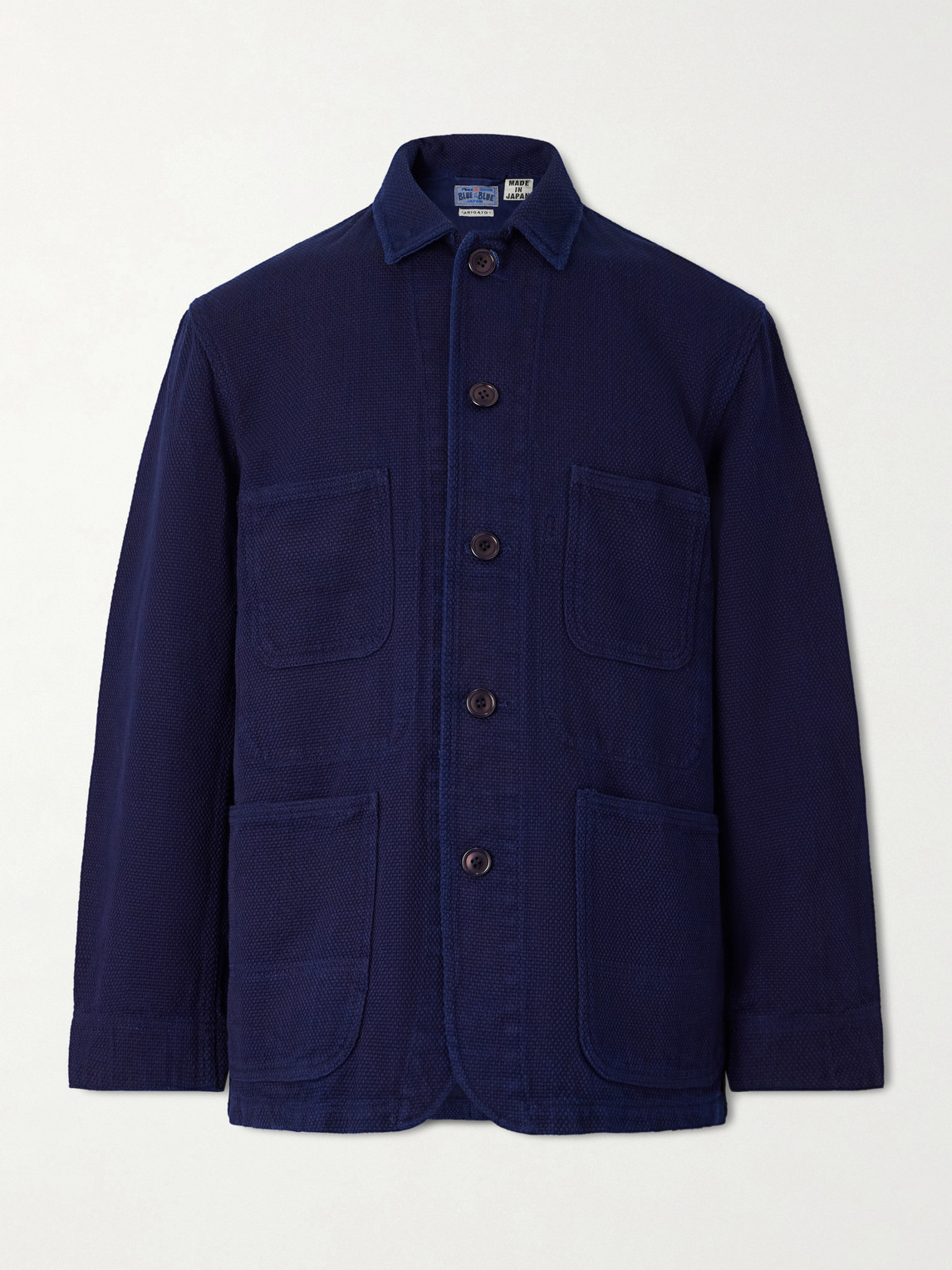 Logo-Appliquéd Sashiko Cotton-Piqué Jacket